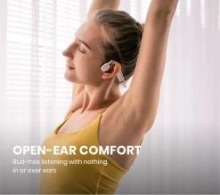 AFTERSHOKZ OpenMove Wireless Bluetooth Headphones - Alpine White -Audio Bliss Boutique 10218960 007