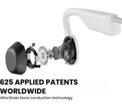 AFTERSHOKZ OpenMove Wireless Bluetooth Headphones - Alpine White -Audio Bliss Boutique 10218960 009