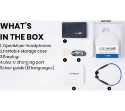 AFTERSHOKZ OpenMove Wireless Bluetooth Headphones - Elevation Blue -Audio Bliss Boutique 10218961 013