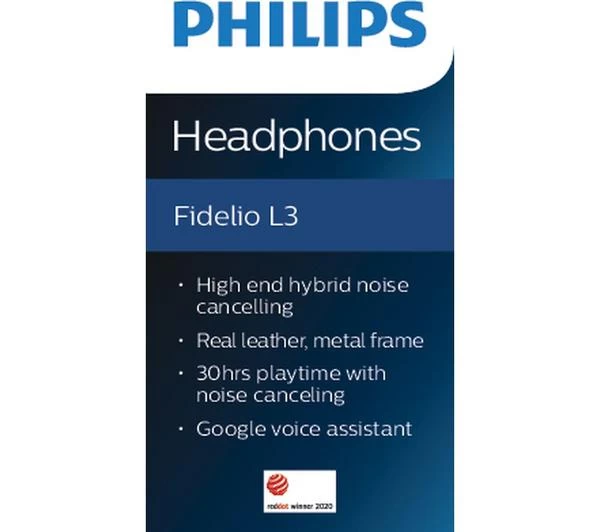 PHILIPS Fidelio L3 Wireless Bluetooth Noise-Cancelling Headphones - Black 13 PHILIPS Fidelio L3 Wireless Bluetooth Noise-Cancelling Headphones - Black - Image 11