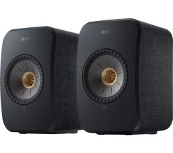 KEF AUDIO LSX II Wireless Multi-room Bookshelf Speakers - Carbon Black