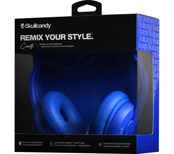SKULLCANDY Cassette S5CSW-M712 Wireless Bluetooth Headphones - Cobalt Blue 4 SKULLCANDY Cassette S5CSW-M712 Wireless Bluetooth Headphones - Cobalt Blue - Image 2