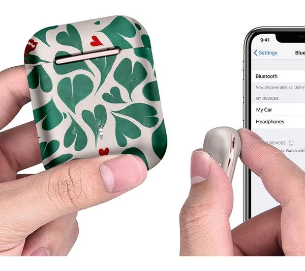 VQ Wren Wireless Bluetooth Earbuds - Cath Kidston Marble Hearts Green 6 VQ Wren Wireless Bluetooth Earbuds - Cath Kidston Marble Hearts Green - Image 4