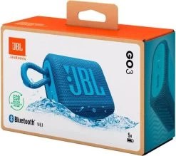 JBL Go 3 Eco Portable Bluetooth Speaker - Blue -Audio Bliss Boutique 10250055 006