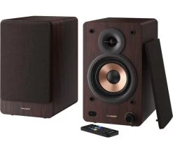 SHARP CP-SS30 Bluetooth Speaker - Brown -Audio Bliss Boutique 10250891 005