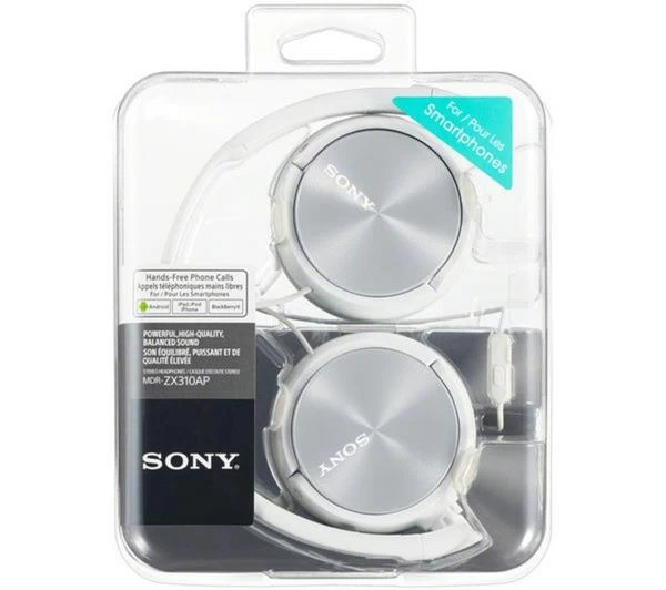 SONY MDR-ZX310APW.CE7 Headphones - White 4 SONY MDR-ZX310APW.CE7 Headphones - White - Image 2