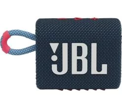 JBL GO3 Portable Bluetooth Speaker - Blue & Pink