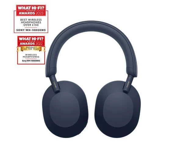 SONY WH-1000XM5 Wireless Bluetooth Noise-Cancelling Headphones - Midnight Blue 4 SONY WH-1000XM5 Wireless Bluetooth Noise-Cancelling Headphones - Midnight Blue - Image 2