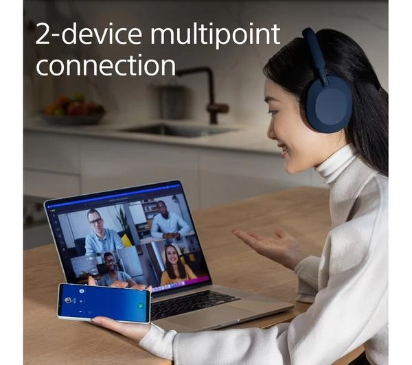 SONY WH-1000XM5 Wireless Bluetooth Noise-Cancelling Headphones - Midnight Blue 9 SONY WH-1000XM5 Wireless Bluetooth Noise-Cancelling Headphones - Midnight Blue - Image 7