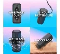 SONY SRS-XE200 Portable Bluetooth Speaker - Black -Audio Bliss Boutique M10240138 black 005