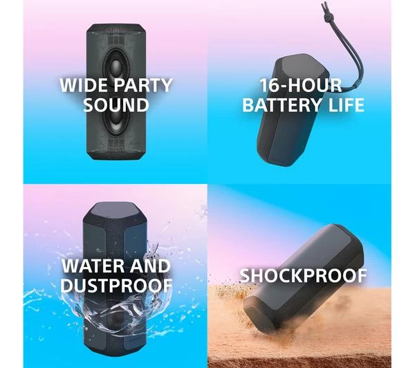 SONY SRS-XE200 Portable Bluetooth Speaker - Grey 8 SONY SRS-XE200 Portable Bluetooth Speaker - Grey - Image 6