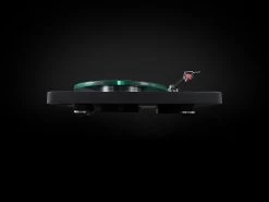 NAD Electronics C 588 2-Speed Turntable With 9" Carbon Fiber Tonearm (Black) -Audio Bliss Boutique NAD C 588 Front No Cover Black on Black