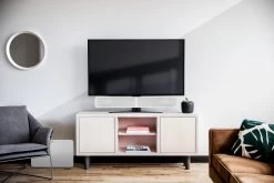 Bluesound PULSE SOUNDBAR+ Wireless Streaming Sound System -Audio Bliss Boutique PULSE SOUNDBAR and SUB with TV Stand White e1503686880573