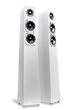 Totem Tribe Tower Floorstanding Speaker (Pair) -Audio Bliss Boutique TribeTowerSatinWhite