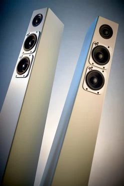Totem Tribe Tower Floorstanding Speaker (Pair) -Audio Bliss Boutique TribeTower White Upwards 2