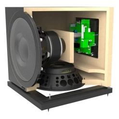 ELAC - SUB3010 - Debut 2.0 10" 400 Watt Powered Subwoofer -Audio Bliss Boutique e l elac sub 3010 subwoofer black interior