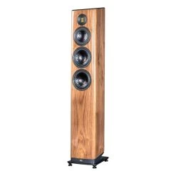 ELAC - Vela - VFS409 - Floorstanding Speakers (Pair) 7 ELAC - Vela - VFS409 - Floorstanding Speakers (Pair) -Audio Bliss Boutique e l elac vfs409 floorstanding speaker walnut angle