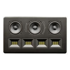 Earthquake - OW-C5 - Cinénova Clarté On-Wall LCR Speaker (Single) -Audio Bliss Boutique earthquake ow c5 on wall speaker black front horizontal