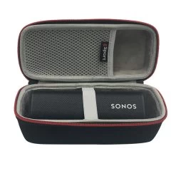 Sonos Roam Portable Smart Speaker With GSport Deluxe Hardshell Travel Case -Audio Bliss Boutique gSport Case Sonos Roam Open Inside Black