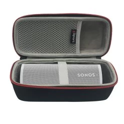 Sonos Roam Portable Smart Speaker With GSport Deluxe Hardshell Travel Case -Audio Bliss Boutique gSport Case Sonos Roam Open Inside White