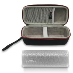 Sonos Roam Portable Smart Speaker With GSport Deluxe Hardshell Travel Case -Audio Bliss Boutique gSport Case Sonos Roam Open Outside White