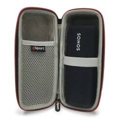 Sonos Roam Portable Smart Speaker With GSport Deluxe Hardshell Travel Case -Audio Bliss Boutique gSport Case Sonos Roam Open Standing Black