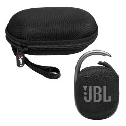 JBL CLIP 4 Waterproof Portable Bluetooth Speaker Bundle With GSport Hardshell Case -Audio Bliss Boutique gSport Clip4 blkCase Closed Regular black