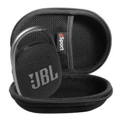 JBL CLIP 4 Waterproof Portable Bluetooth Speaker Bundle With GSport Hardshell Case -Audio Bliss Boutique gSport Clip4 blkCase Open Regular black