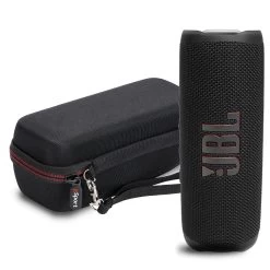 JBL FLIP 6 Portable Waterproof Speaker With GSport Carbon Fiber Case -Audio Bliss Boutique gSport Flip6 Bundle Standing Black EVA