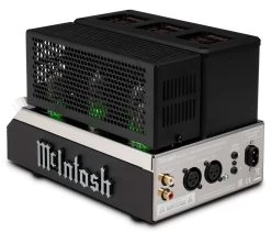 McIntosh MHA200 2-Channel Vacuum Tube Headphone Amplifier -Audio Bliss Boutique mha200 angle right cage
