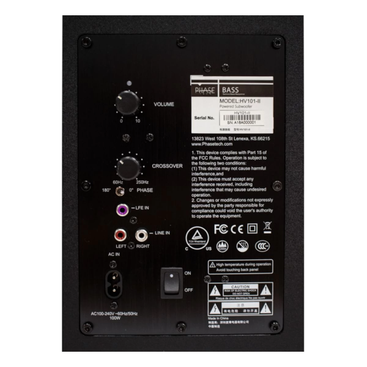 Phase Technology - HV101-II - 10" Powered Subwoofer (Single) 6 Phase Technology - HV101-II - 10" Powered Subwoofer (Single) - Image 4