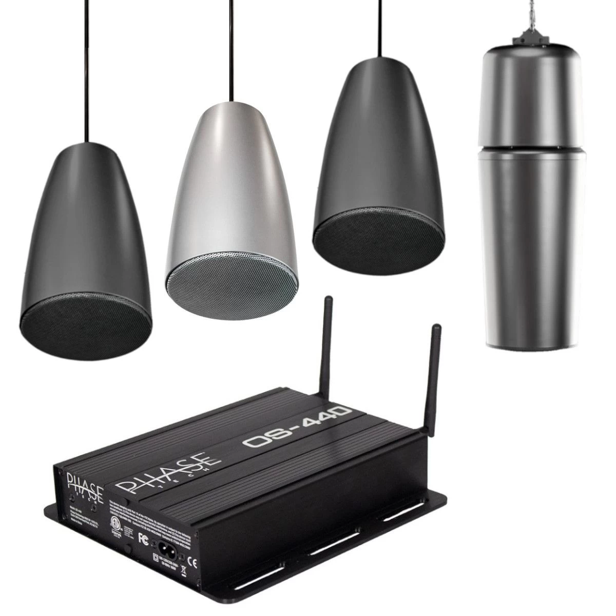 Soundtube - MM43-BGM + 3 DS31-EZ Pendant Speakers & OS-440 Amplifier 2 Soundtube - MM43-BGM + 3 DS31-EZ Pendant Speakers & OS-440 Amplifier